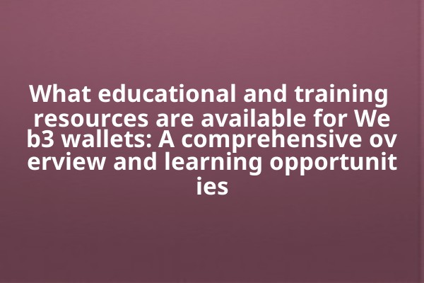 What educational and training resources are available for Web3 wallets: A comprehensive overview and learning opportunities What educational and training resources are available for Web3 wallets: A comprehensive overview and learning opportunities