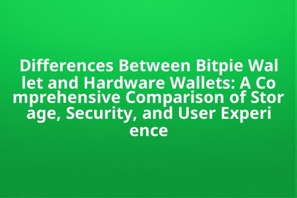 Differences Between Bitpie Wallet and Hardware Wallets: A Comprehensive Comparison of Storage, Security, and User Experience